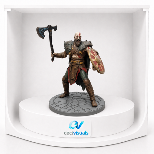 Figura Kratos en batalla