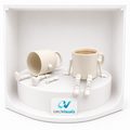 Taza de café con patas articuladas